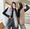 Womens Fur Faux Real Sheep Vest 100% Natural Mongolia Gilet Pure Long Genuine Oversize ksr801 230828