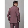 Garnitury mężczyzn Blazers High End Men Solid Color Lapel Site Slit Modna Mężczyzna Męski Blazer Smart Casual Groom Wedding 3 -częściowy zestaw zestawu 230828