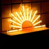 Orange Sunrise Sunset Wall Art Neon Lights For Bedroom Sun On the Horizon ledde neonskyltar för väggdekor Night Neon Room Decor HKD230825