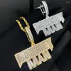 Chains 2023 Arrive Letter Money Man Pendant Necklace Iced Out Bling 5A CZ Cubic Zirconia Hip Hop Jewelry