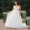 Stedelijke sexy jurken LAY-OUT NICEB Bruiloft voor vrouw Plus Size Elegante V-hals Mouwloos Ruglooze Bruidsjurken A-lijn Vestidos Novias Boda 230828