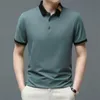 Browon Brand Polo Shirt Men Tees 2023 Summer New Solid Color Обычная подсадка для мужчин Одежда