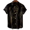 Men's Dress Shirts Feather Beach Men Women Fashion Hawaiian Casual Blouses Clothing Vocation Lapel 230826