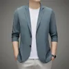 Abiti da uomo Blazer Protezione solare estiva da uomo per Blazer 2023 Giacche da completo casual eleganti ultrasottili leggere Cappotti classici monopetto solidi y230826