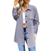 Women's Jackets Autumn Long Sleeve Button Coat Lapel Single Breasted Lightweight Midi Anorak Jacket Temperament Office Lady Top