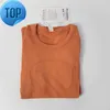 LU-088 Kadın Yoga T-Shirts Kadın T-Shirt Yüksek ELEKTİK NEFRABİLİR Koşu Üst Hızlı Kurutma Kısa Kısa Kollu Spor Cikling Spor Salonu Giyim Lu Goodh5