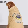 Abbigliamento per cani OIMG Abbigliamento invernale caldo per cani di grossa taglia Torta di formaggio Stampato Cani di taglia media Maglione con cappuccio Golden Retriever Felpe con cappuccio Labrador Samoiedo 230828