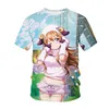 Erkek Tişörtleri Seviyor Canlı T-Shirt Kawaii Kız 3D Baskı Sokak Giyim Erkekler Kadın Moda Gömlek Harajuku O-Neck Tees Nefes Alabilir Giyim UNISEX