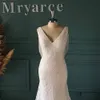 도시 섹시한 드레스 Mryarce Boho 히피 웨딩 드레스 스트레치 레이스 슬리빙 오픈 백 신부 가운 프린지 230828