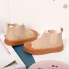 Boots Children Leopard Canvas Shoes 2022 فصل الشتاء الخريف أطفال جديد بالإضافة إلى أحذية قطنية الأولاد والفتيات غير الرسمي لأحذية القطن اللطيفة اللطيفة L0828