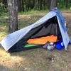 Çadırlar ve Barınaklar Aricxi OuoDoor Ultralight Camping Çadır 3 Sezon 1 Tek Kişi Profesyonel 15d Naylon Yan Silikon Kaplama Çubuksuz 230826