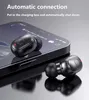 TWS-hörlurar Mini Bluetooth Earphones True Wireless Waterproof In-Ear Earskydds headset Sportbuller-avancering 500mAh Lång batteritid för Samsung iPhone-telefon