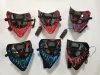 Máscaras de festa de Halloween LED Light Up Máscara para adultos Crianças Máscaras de brilho de néon exclusivas com olhos brilhantes escuros e maus 828