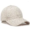 Ball Caps Gypsy Rhinestone Flower Baseball Cap Spring and Summer Fashion Wszechstronna zewnętrzna filta przeciwsłoneczne Strafle Hats Hats Gorras