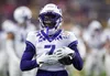 2023 TCU Horned Frogs Football Jersey 79 Tommy Brockermeyer 2 Trey Sanders 9 Marcel Brooks 11 Jojo Earle 16 Dylan Wright 1 Cordale Russell 76 Hayes 0 Shadrach Banks