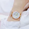 Zegarek minimalizm Kobiety marka marki luksusowe top rzymskie cyfry rzymskie swobodne wodoodporne damskie bransoletka stal nierdzewna kwarcowy zegar prezentowy