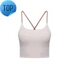 LU-186 sem costas yoga tank topos para mulheres sem mangas esportes t camisa treino sutiã de fitness secagem rápida atlético correndo colete ladyh