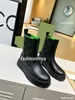 Luxury Classic Ankle Boots Designer Women Boots Fashion Knitting Boots Vintage Print Socks Boots Winter Mid Heel Short Boot 35-41