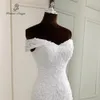 Kentsel Seksi Elbiseler Zarif Tekne Boyun Tarzı Gelinlik Kadınlar için Denizkızı Elbiseleri Evlilik Beyaz Elbise Vestidos De Novia Gelin 230828