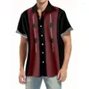 Мужские повседневные рубашки трансграничная модная тенденция гавайская рубашка с короткими рукавами 3D Digital Print Amazon
