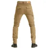 Motorradbekleidung Schutzhose Lokomotive Ritter Tägliches Radfahren Sportschutz Jeans Volero Motor Lose gerade Hose Khaki