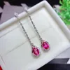 Boucles d'oreilles KJJEAXCMY Boutique bijoux 925 argent Sterling incrusté topaze rose naturelle femelle soutien détection mode