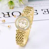 Wristwatches Shell Dial Billing Timepiece Luxury 18K Gold Diamonds Watches Jewelry Bracelet Wristwatch Ladies Watch For Women