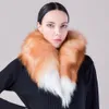 32"-35" Real Fox Fur Scarf Fur Tail Collar Shawl Scarves Wrap Stole Neck Warmer Scarves