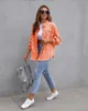 Women's Jackets Fashion Multi-color Medium Long Loose Denim Coat Jacket