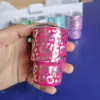 2oz 3oz sköt glas mini cup leopard cheetah disign mugg isolerad rostfritt stål halmtumlar söta tumlare sublimation skjutglas 828