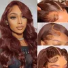 Brown Body Wave Lace Front Wigs Human Hair 32 30 Inch 13x4 HD Lace Frontal Wig Glueless Human Hair Wigs Preplucked