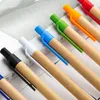 Ballpoint Pens 100pc/działka papierowa piłka Pen Eco Recykling Paper Ball Pen Eco-Frotly Pen School Supplies 230827