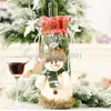 Sacchetti copri bottiglia di vino rosso natalizio Decorazione di buon Natale Festa in casa Festa di Babbo Natale Confezione natalizia NOVITÀ