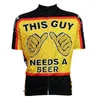 Fietsshirts Tops This Guy Need A Beer Wielrenshirt Korte mouw fietskleding Zomerkleding Rood Mtb-shirt Triatlon Maillot Ciclismo 230828