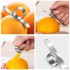 1st Orange Peelers Easy Open Orange Peeler Rostfritt stål Lemon Parer Citrus Fruit Skin Remover Slicer Peeling Kitchen Gadgets 828