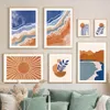 Canvas Schilderij Mountain Rive Regenboog Abstract Zon Bladeren Posters En Prints Muurkunst Scandinavische Muur Foto's Voor Woonkamer Slaapkamer Decor Cadeau Voor Meisje Geen Frame Wo6