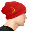 Berretti Bandiera dell'Unione Sovietica Cappello a cuffia Lavorato a maglia Hip Hop Autunno Inverno Sci Skullies Berretti Berretti estivi caldi a duplice uso unisex