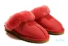 Hot fashion fur shoes Men womens girls Flip Flop chestnut black best quality coffee boots
