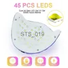 Nail Dryers Nail Dryer 45 Lamp Beads Has 4 Timers Smart Sensors Colorful Nail Lamp for Curing All Gel Laser Color Diamond Shape Design x0828