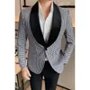 Designer-Blazer, einreihig, vollständig bedruckt, Herren-Blazer, modisch, schmal geschnitten, lässig, Herren-Blazer, M-4XL