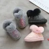 Botas crianças botas de neve 0-10 anos para bebê rosa meninas crianças sapatos de inverno quente pelúcia moda plataforma botas curtas preto cinza l0828