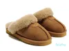 Hot fashion fur shoes Men womens girls Flip Flop chestnut black best quality coffee boots