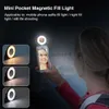 Nouveau téléphone portable magnétique Selfie Light Led Ring Fill Light pour Magsafe Iphone 12 13 14 Series Android Phone Light Rechargeable HKD230828