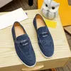 Designer skor män loafers platt låg topp mocka ko läder oxfords casual skor moccasins loafer slip sneakers klänning skor storlek 35-46