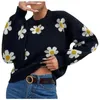 Pulls pour femmes WomenGirl WinterAutumnSpring Floral Mignon Santa Head Modèle Pull en tricot doux et lisse Beau vieil homme