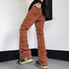 Jeans da uomo Abbigliamento Grunge Y2K Streetwear Jeans slim impilati Pantaloni svasati Uomo Nero Hip Hop Pantaloni lunghi dritti da donna Pantalon Homme 230826
