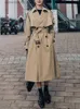 Trench da donna Primavera ed Estate Nuovo elegante scollo da donna Cappotto manica lunga con risvolto Giacca da pendolare da ufficio Scollo T230828