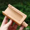 Small Size Smoking Tobacco Nature Wood Rolling Tray 124*50 MM Stash Board Holds Cigarettes Blunts Herb Grinder Card