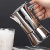 Vattenflaskor rostfritt stål moka potten italienstyle espresso bryggt kaffe hembryggningsmaskin handbrunt verktyg 230828