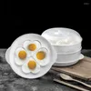 Double Boilers Multi-layer Round Plastic Steamer Multifunctional Egg Large Capacity Microwave Heating Kitchen Cookware